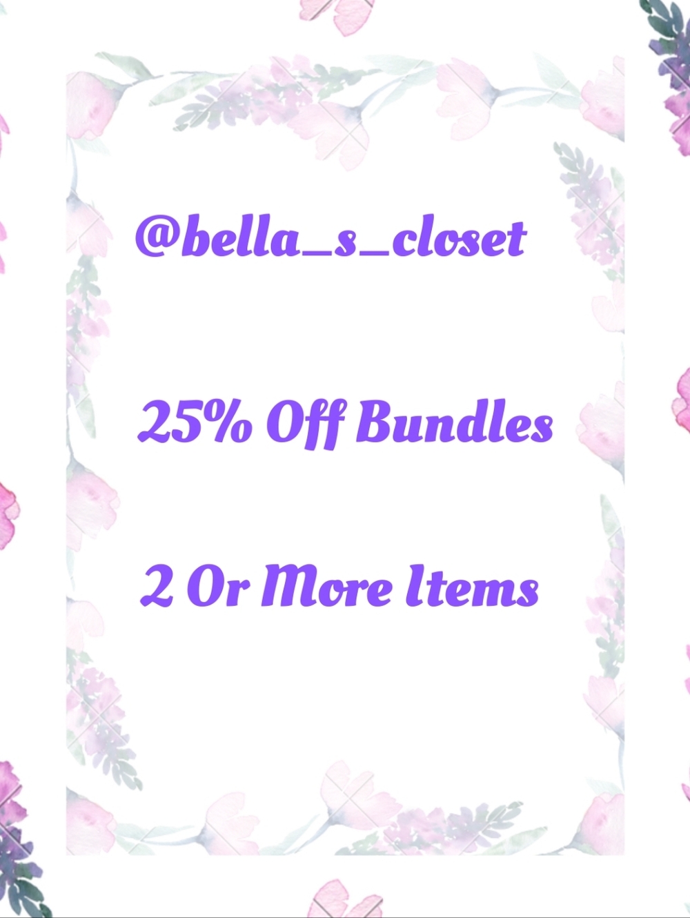 25% Off Bundles Promotional Graphic - Purple Text
